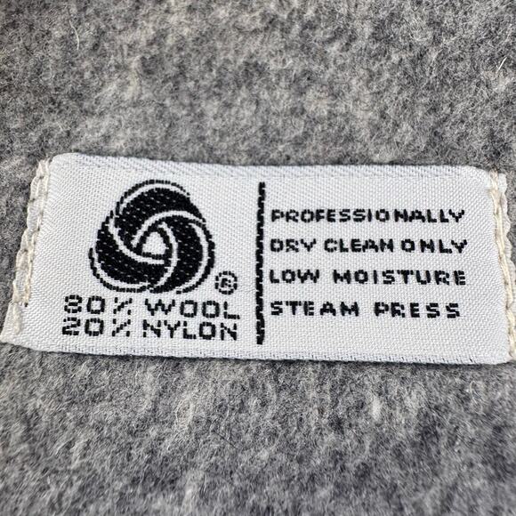 Vintage Alorna Women's Wool Gray Coat USA Made Minimalist Comfort Casual Office - Picture 9 of 10